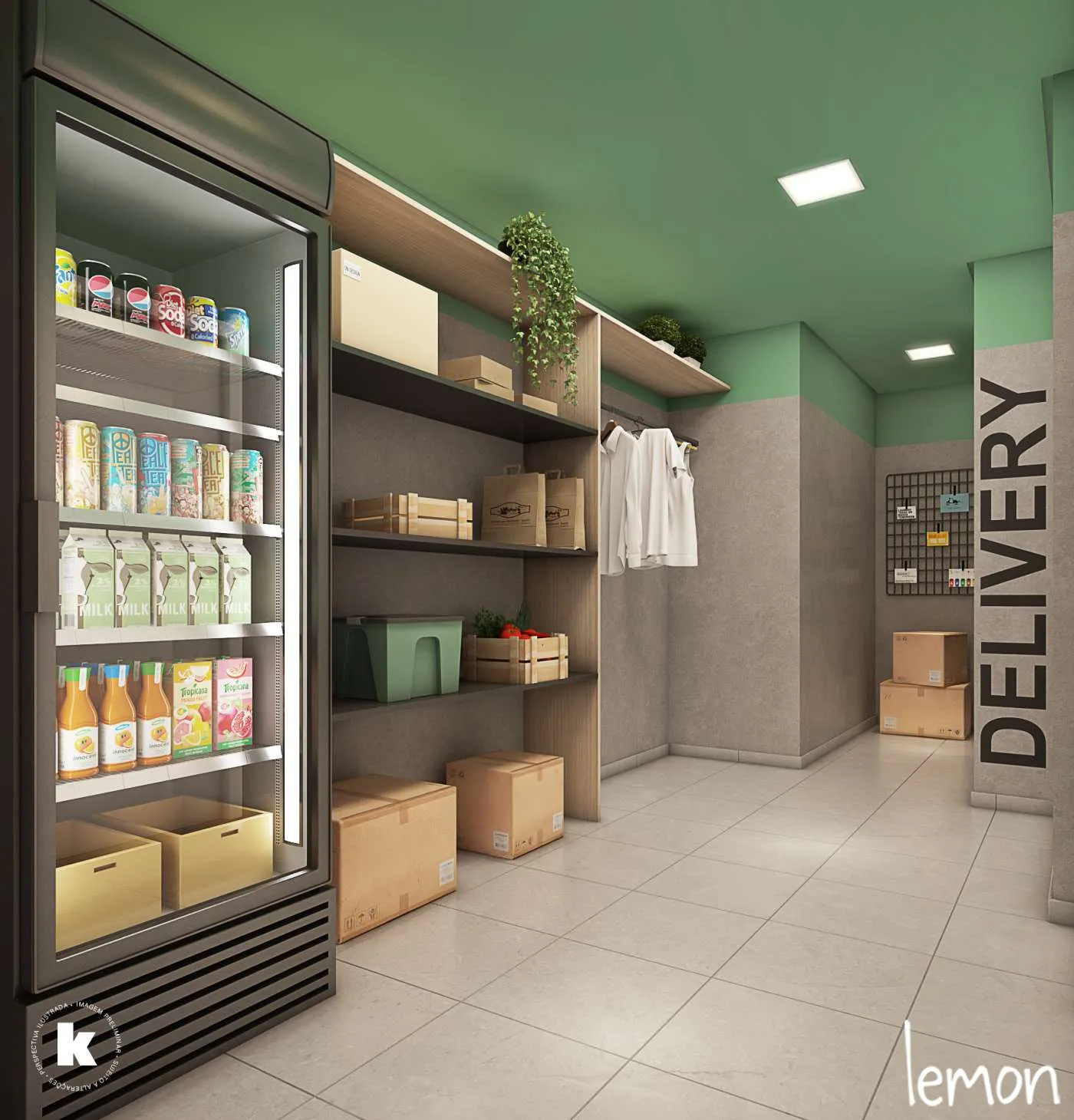 Espaço delivery no Gran Kazzas Nações Unidas