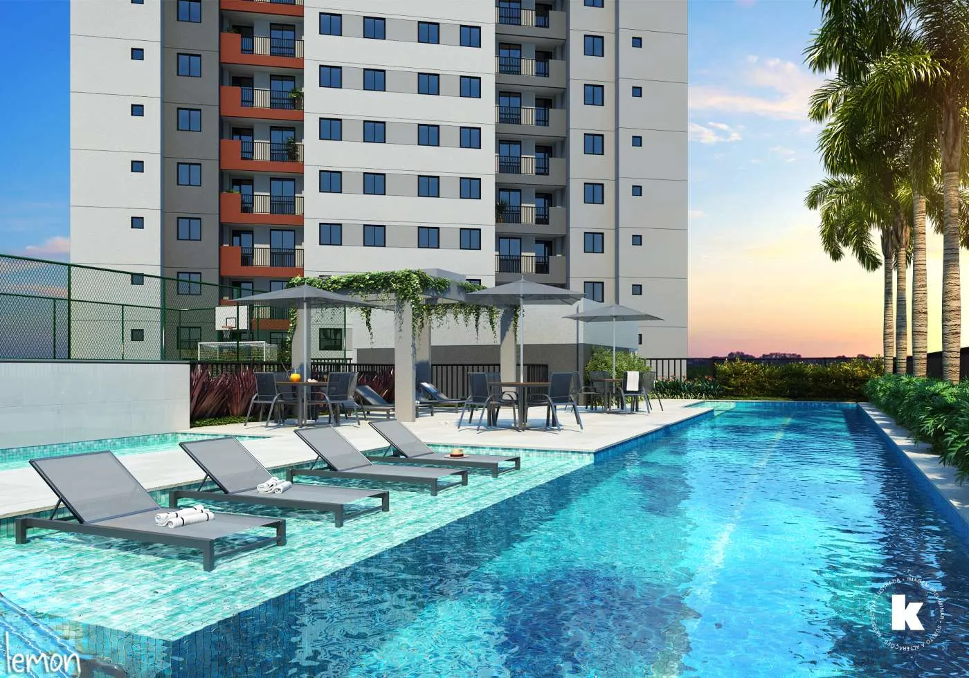 Piscina com raia de 25 m no Gran Kazzas Nações Unidas
